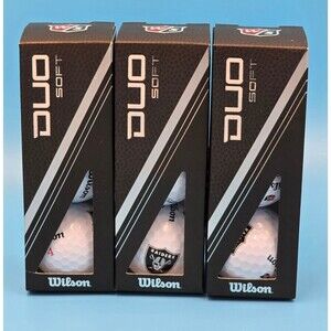 Wilson Staff Duo Soft NFL Golf Balls - Official NFL - Las Vegas Raiders